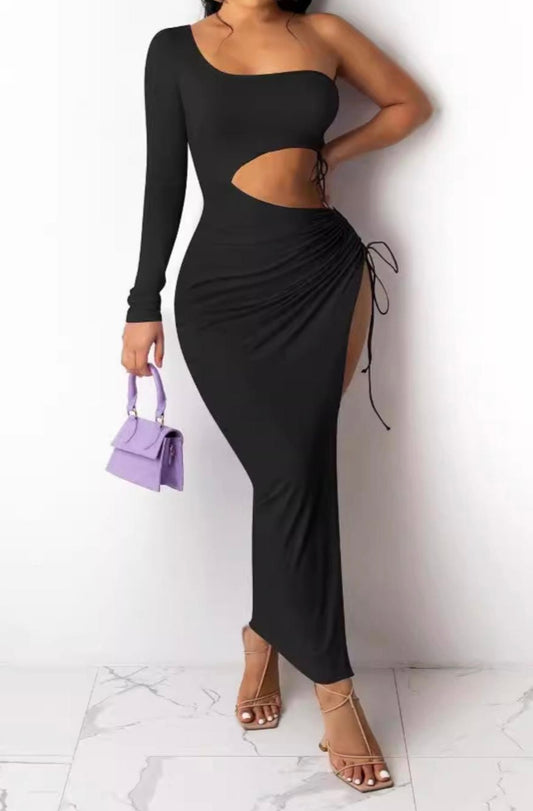 Black Cut Out Maxi Dress