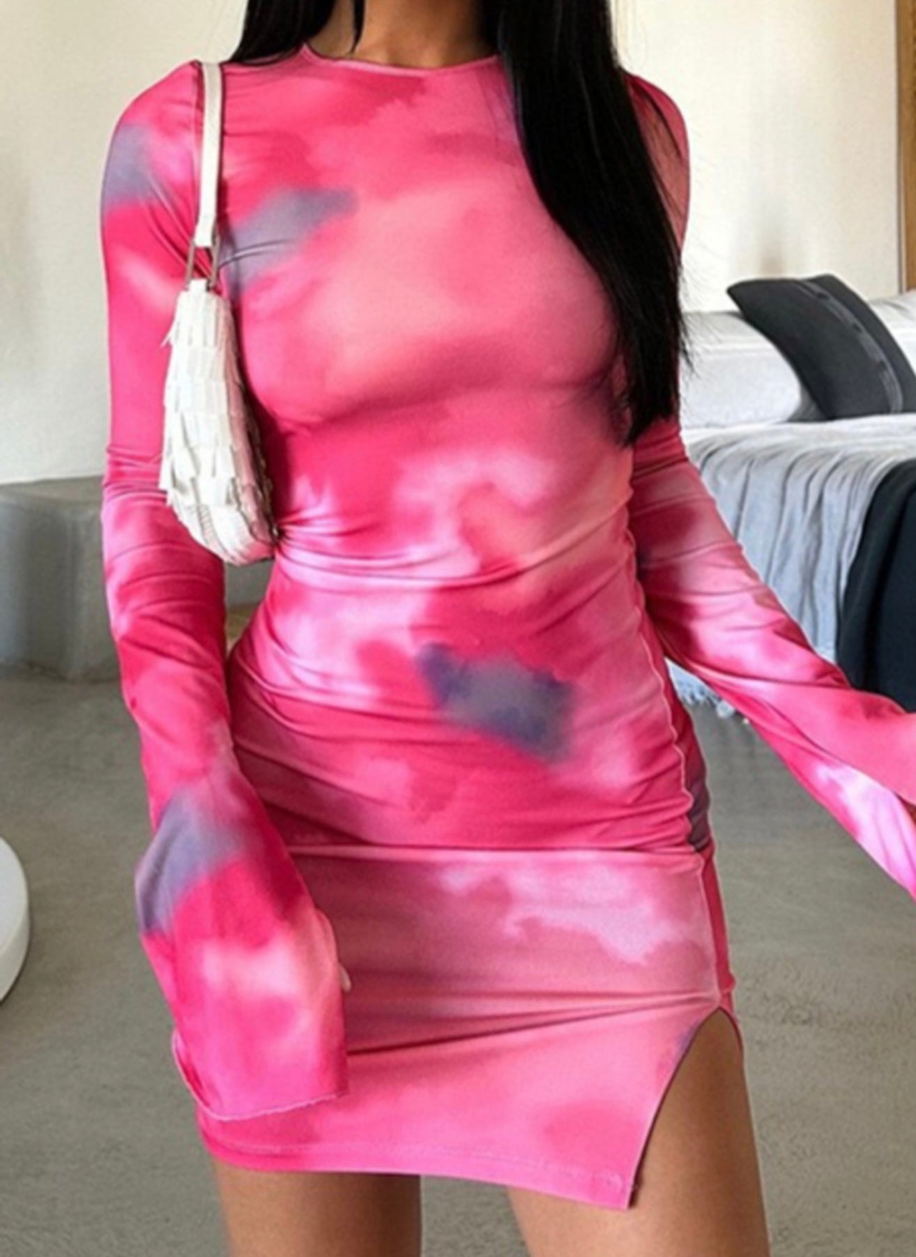 Pink Marble Mini Dress